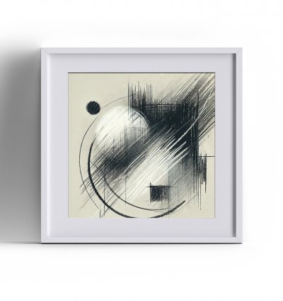 WANDBILD »Dynamisches Gefüge« 30×30 cm mit Passepartout ohne Rahmen