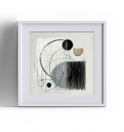 WANDBILD »Komposition der Gegensätze« 30×30 cm mit Passepartout ohne Rahmen