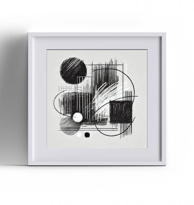 WANDBILD »Architektur der Linien« 30×30 cm mit Passepartout ohne Rahmen