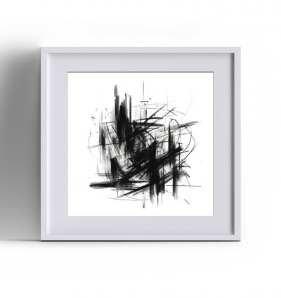 WANDBILD »Vertikale Fragmente« 30×30 cm mit Passepartout ohne Rahmen