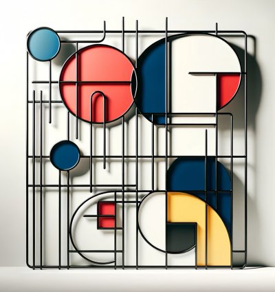 WANDRELIEF »Architektur der Fläche« 89×100 cm