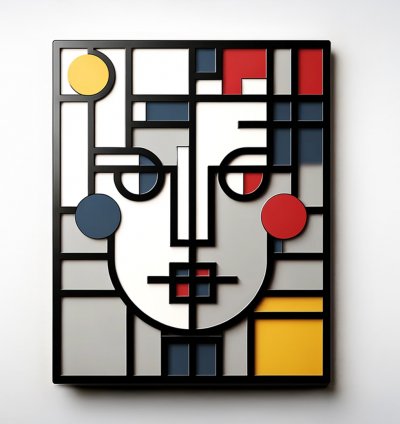 WANDRELIEF »Architektur der Maske« 80×100 cm